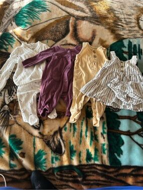 Bundle: White, Plum, Mustard and Striped Baby Mix